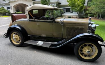 Ford-Model-a-roadster-1931-tan-w-black-fenders-Brown-3
