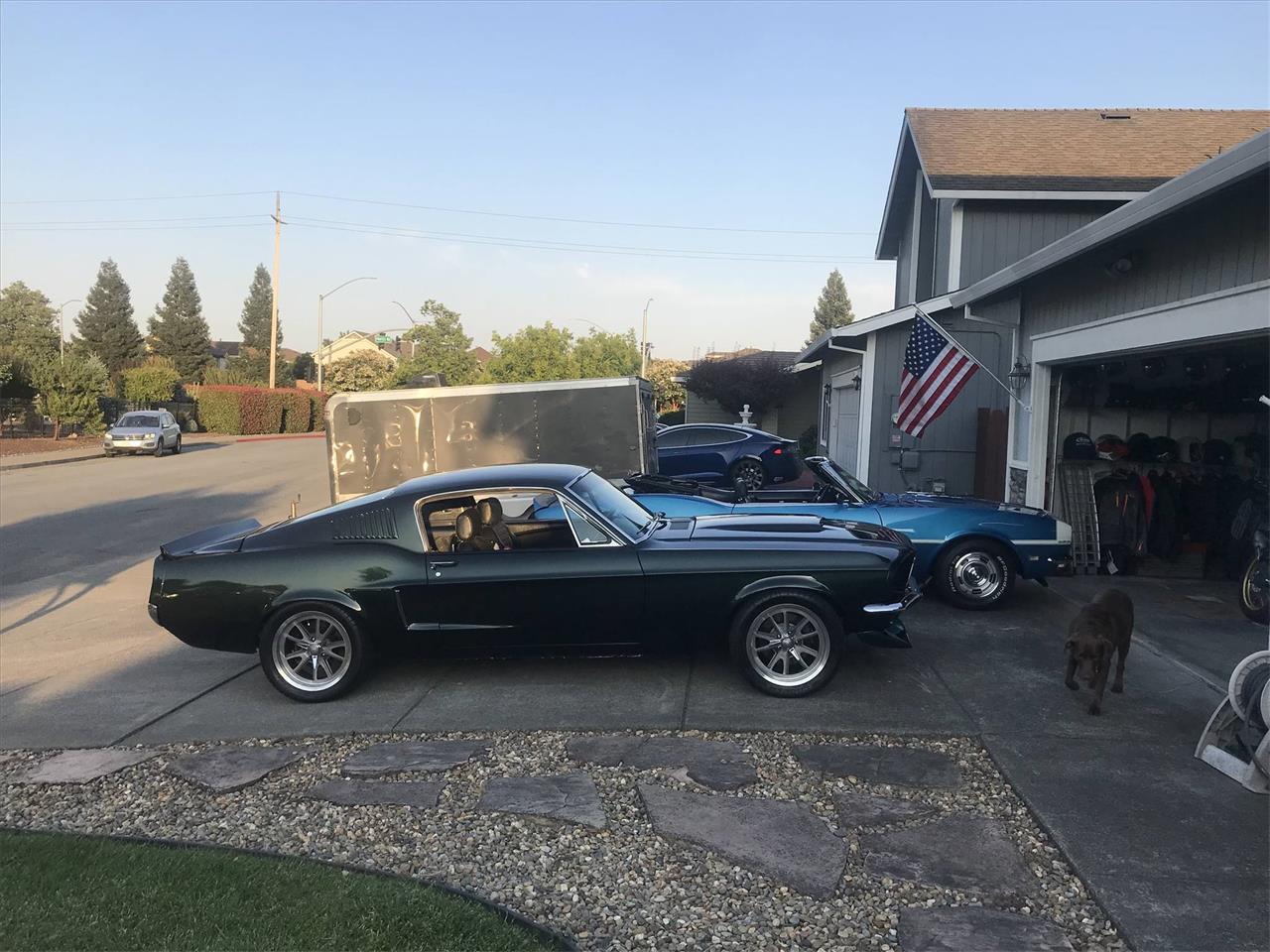 Ford-Mustang-1968-METALIC-GREEN-BLACKRED-STICHING-5