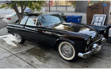 Ford-Thunderbird-1955-Black-Black-and-White