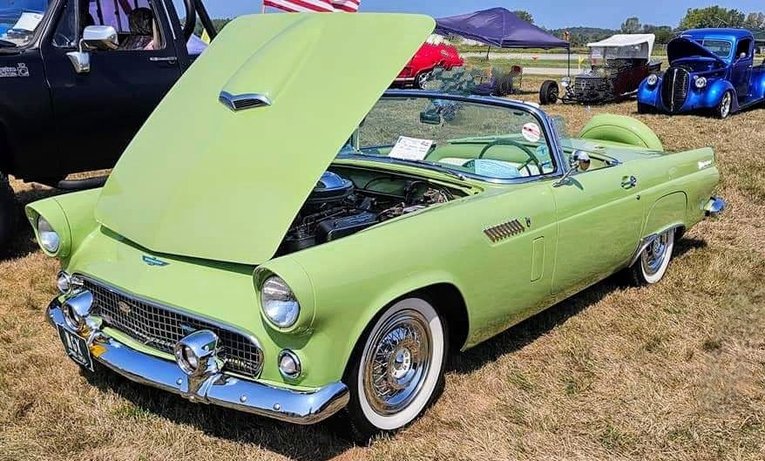 Ford-Thunderbird-1956-Green-Greenwhite