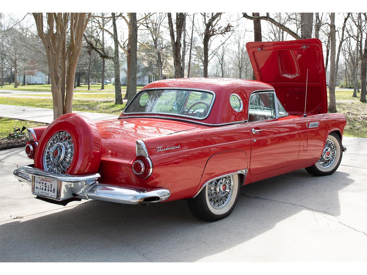 Ford-Thunderbird-1956-Red-Red-9