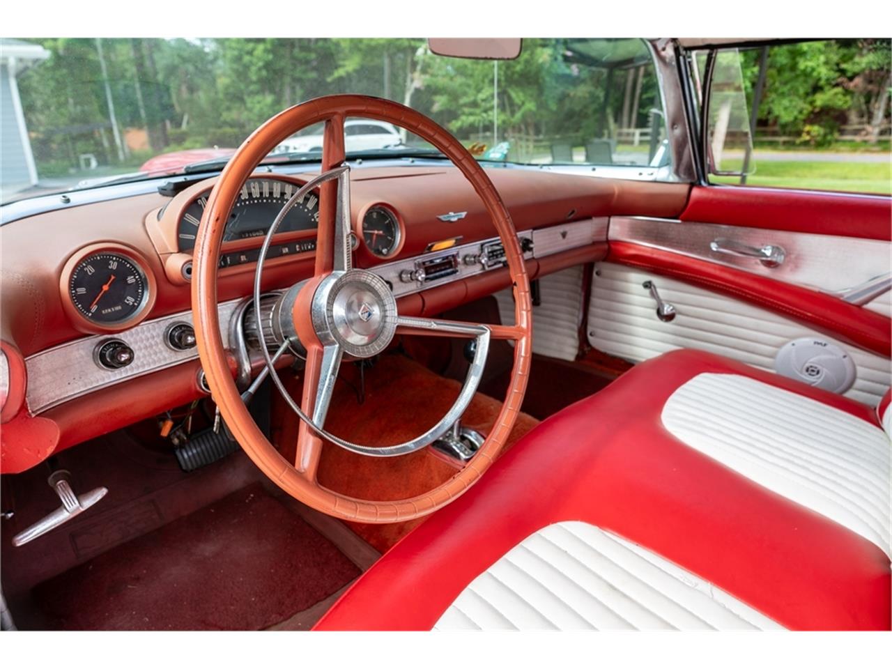 Ford-Thunderbird-1956-Red-Red-and-white-1