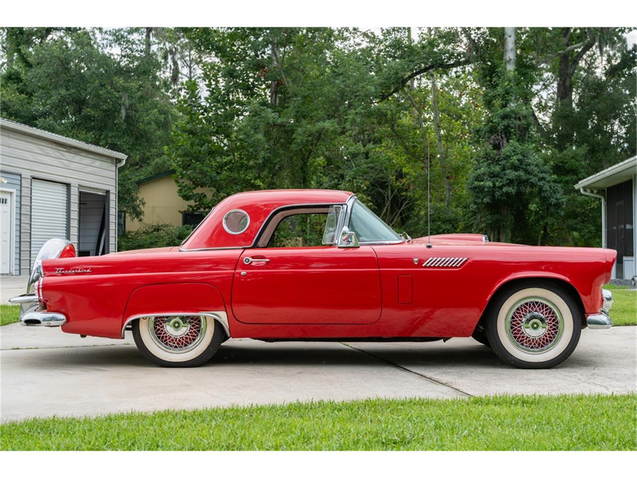 Ford-Thunderbird-1956-Red-Red-and-white-11