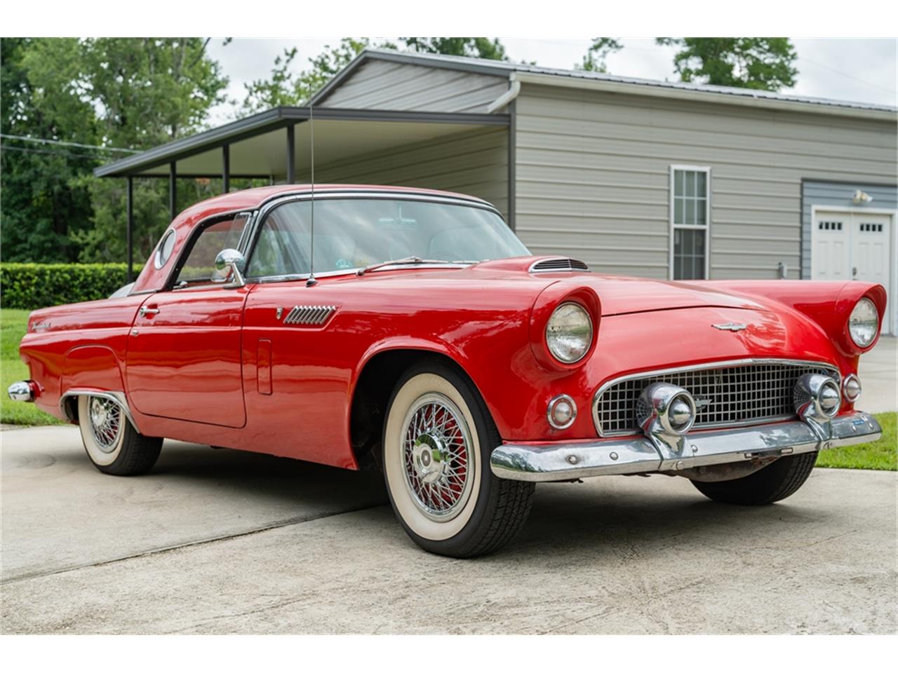 Ford-Thunderbird-1956-Red-Red-and-white-12