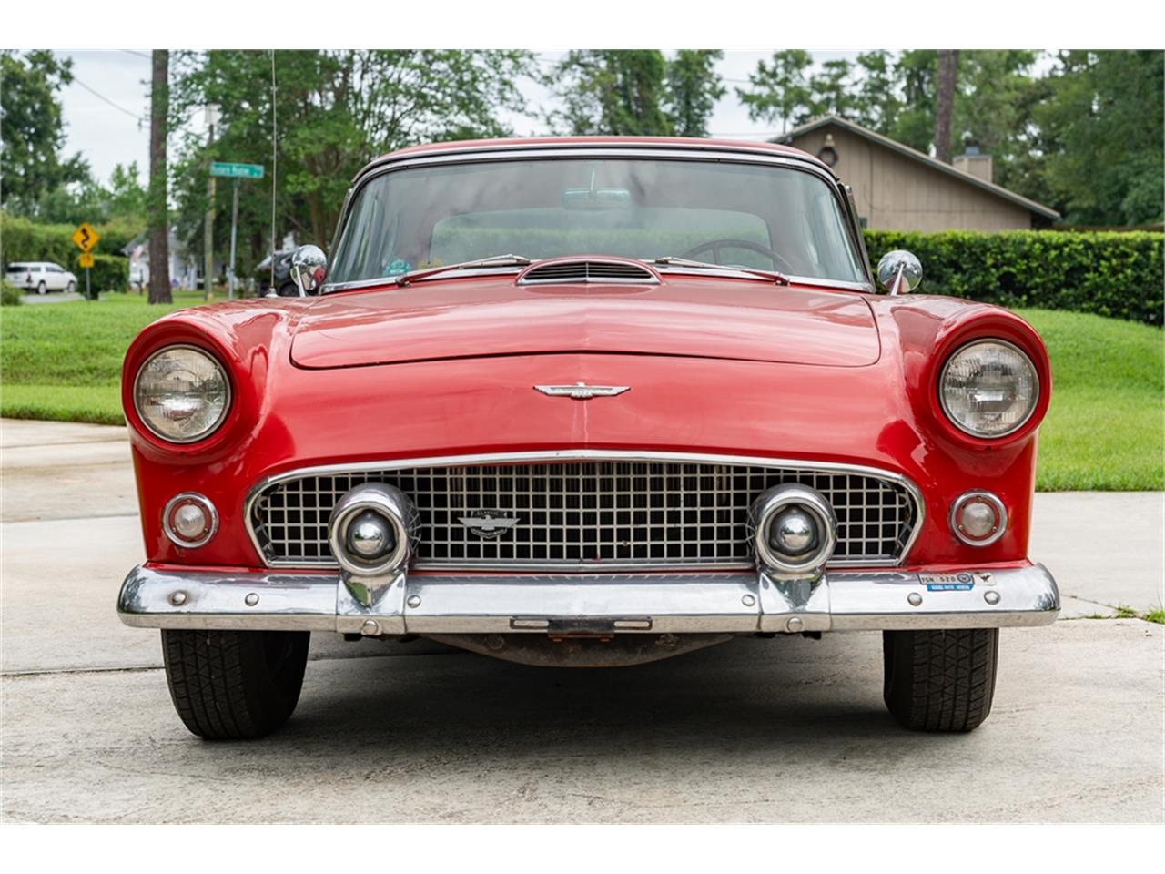 Ford-Thunderbird-1956-Red-Red-and-white-13