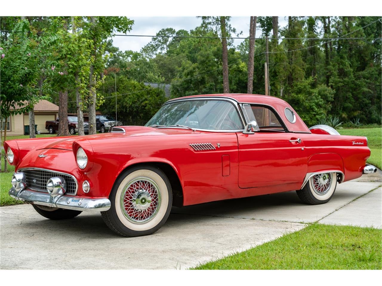 Ford-Thunderbird-1956-Red-Red-and-white-7