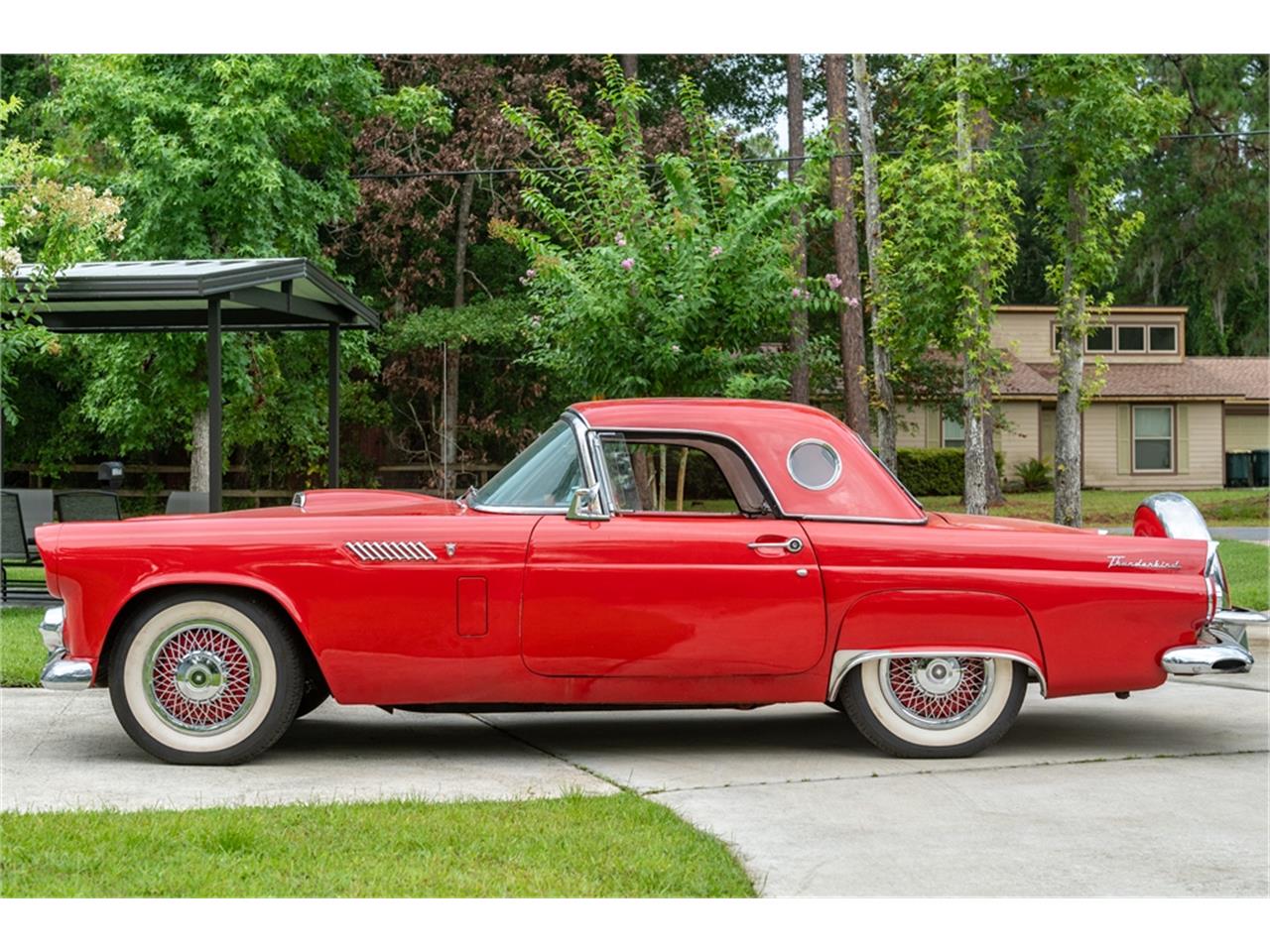 Ford-Thunderbird-1956-Red-Red-and-white-8