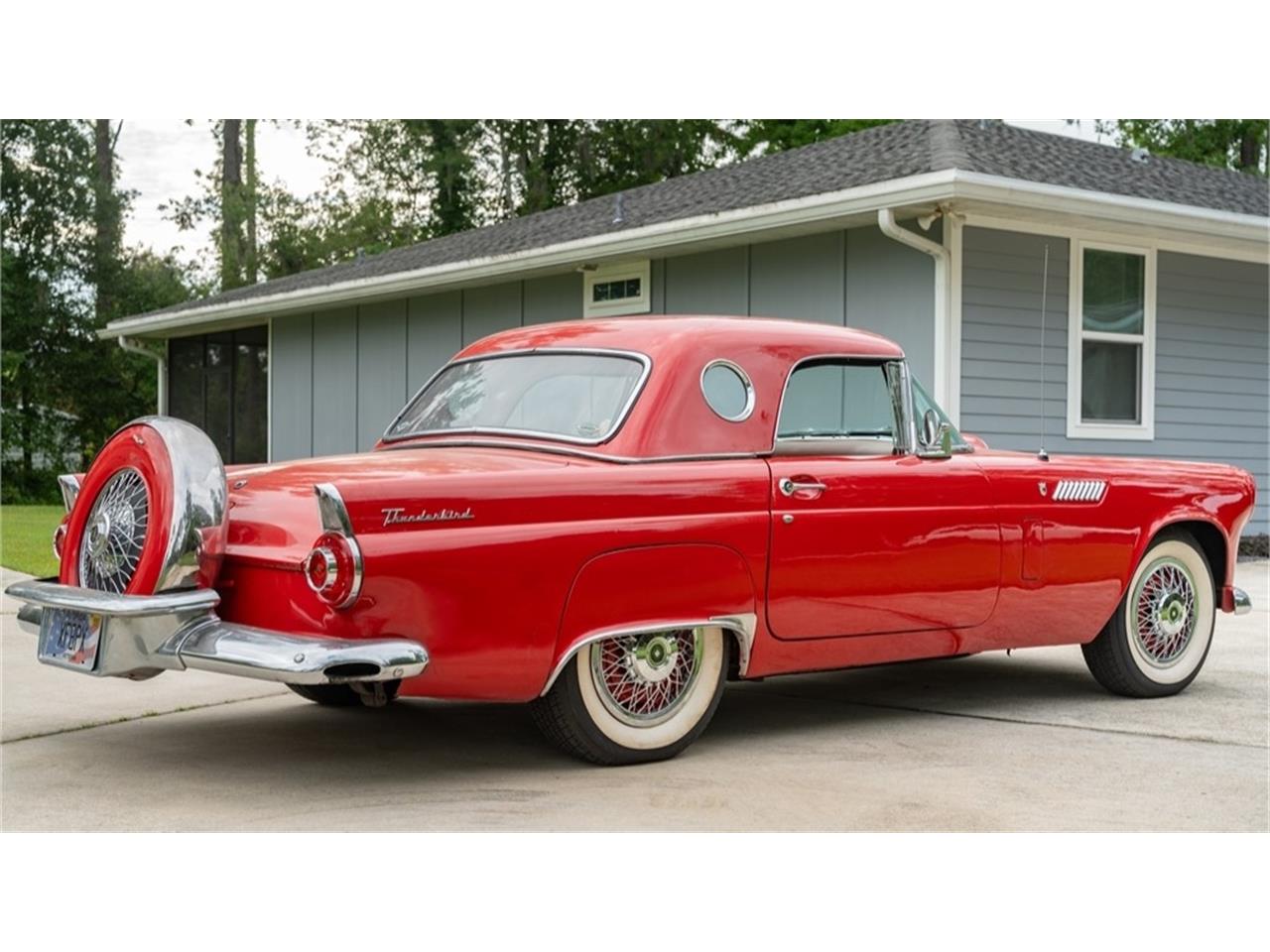 Ford-Thunderbird-1956-Red-Red-and-white