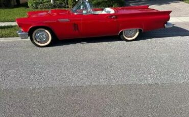 Ford-Thunderbird-1957-Red-White-Top-White