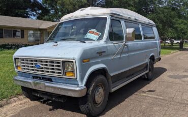 Ford-e-350-econoline-club-wagon-extended-van-diese-1989-blue-1