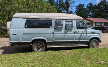 Ford-e-350-econoline-club-wagon-extended-van-diese-1989-blue-2