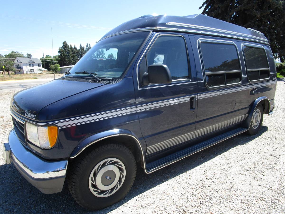 Ford-econoline-conversion-van-1995-blue