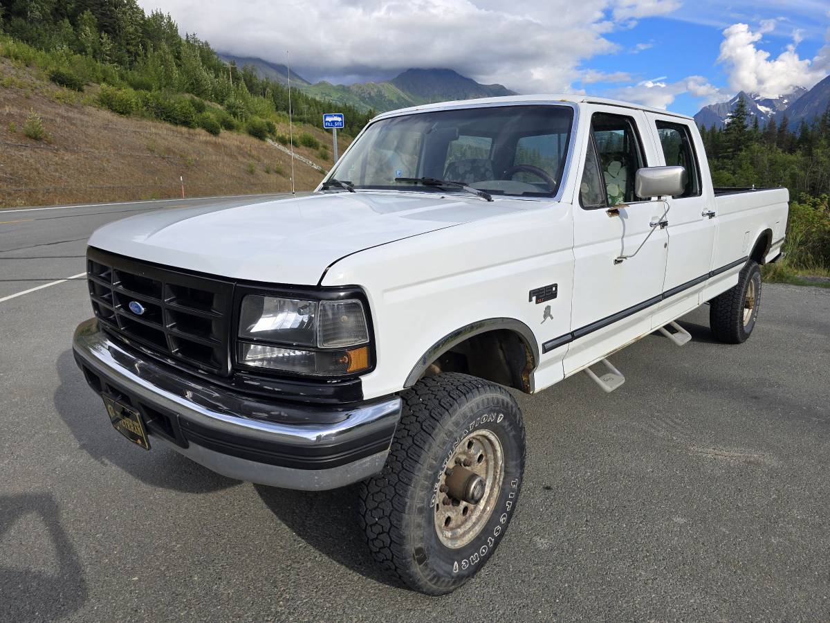 Ford-f-350-crew-cab-1994-white-1