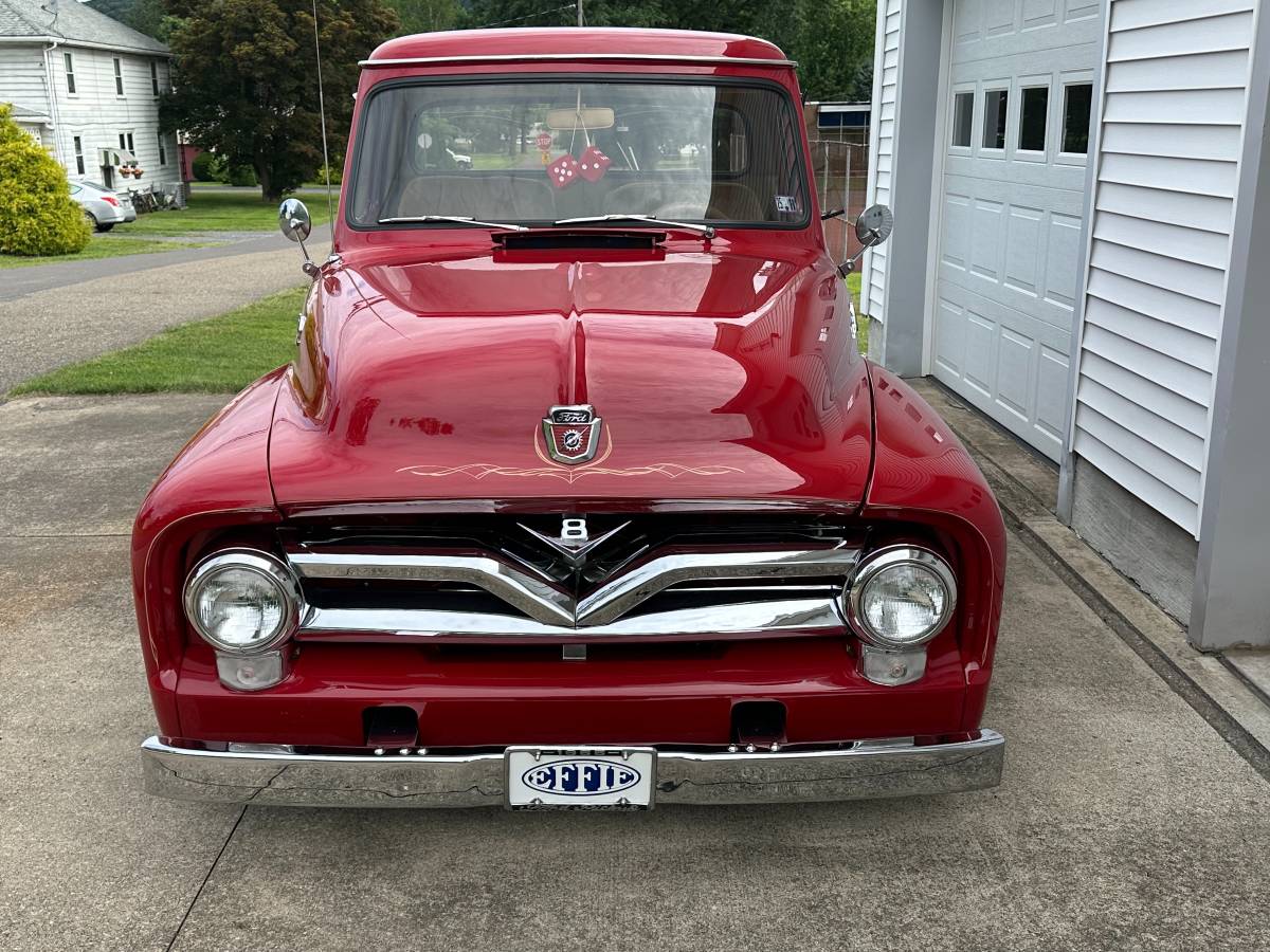 Ford-f100-pickup-1955-red