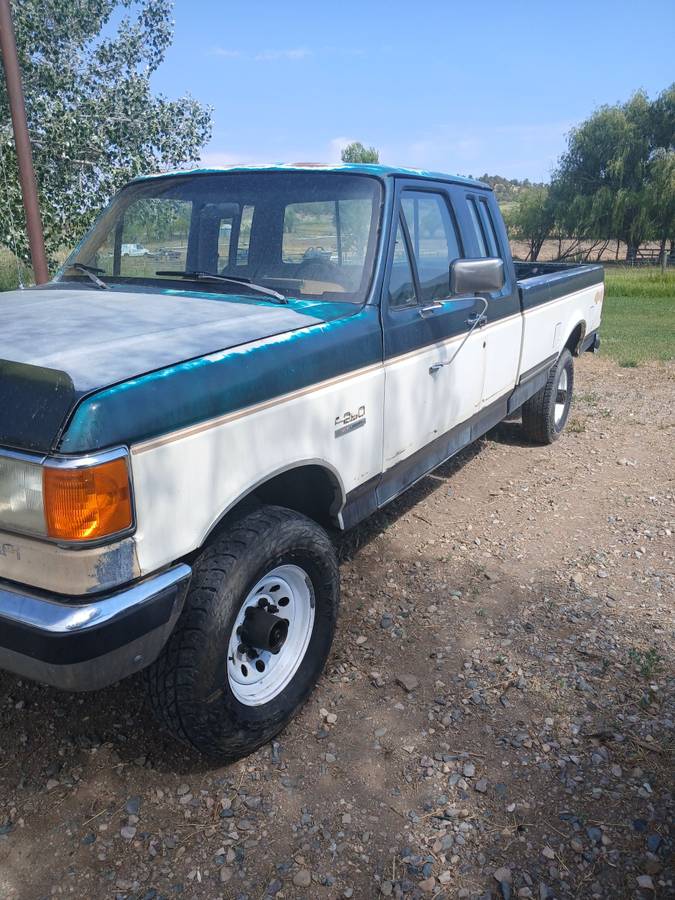 Ford-f250-xlt-4x4-diesel-1991-green-2