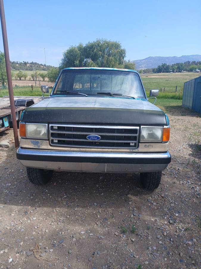 Ford-f250-xlt-4x4-diesel-1991-green