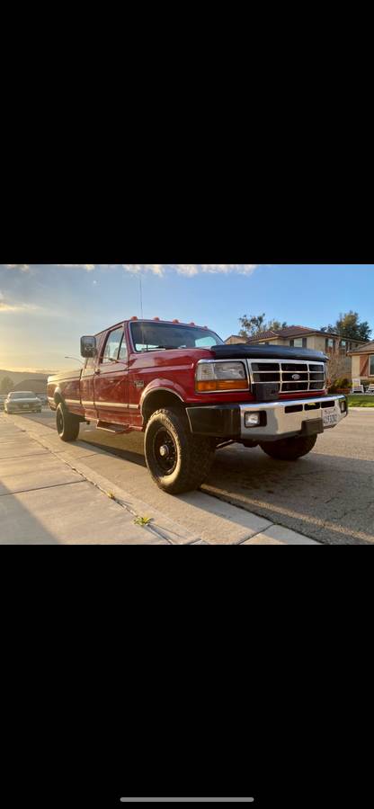 Ford-f250-xlt-diesel-1994-red
