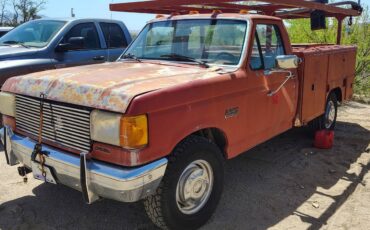 Ford-f350-diesel-1990-red-1