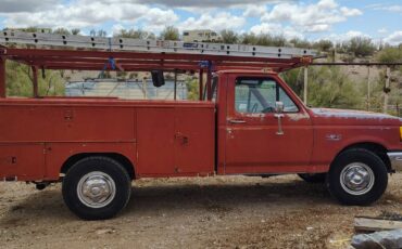 Ford-f350-diesel-1990-red