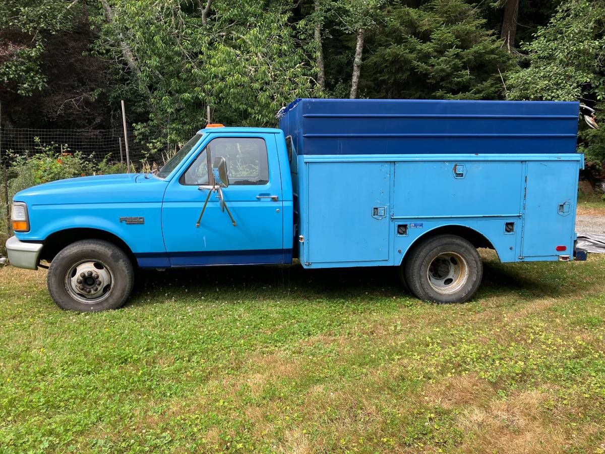 Ford-f350-dually-diesel-1992-blue-1