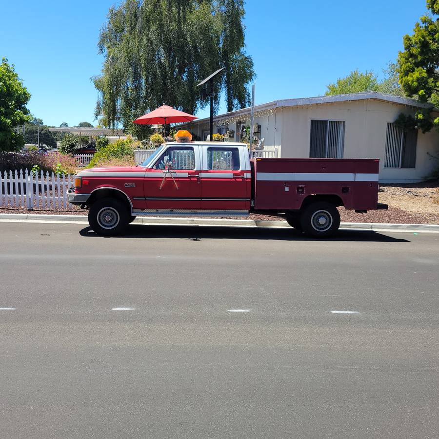 Ford-f350-super-duty-xlt-diesel-1990-red