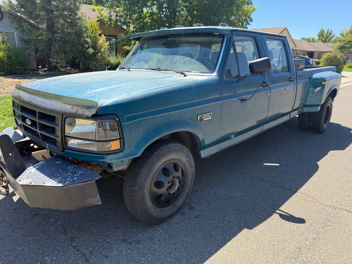 Ford-f350-super-duty-xlt-diesel-1994-green-1