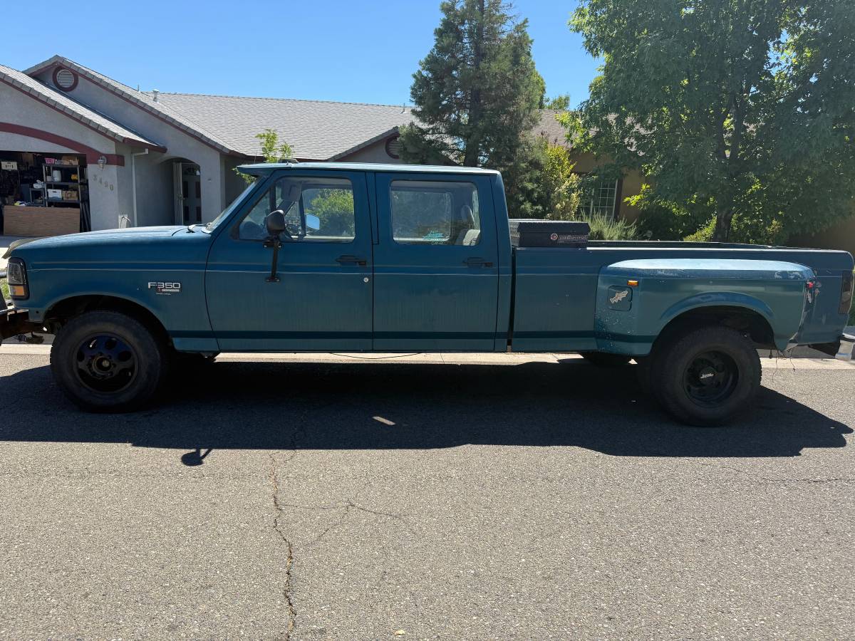 Ford-f350-super-duty-xlt-diesel-1994-green