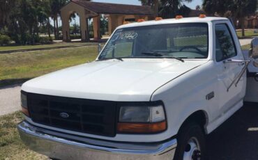 Ford-f350-xl-flat-bed-diesel-1994-white-11