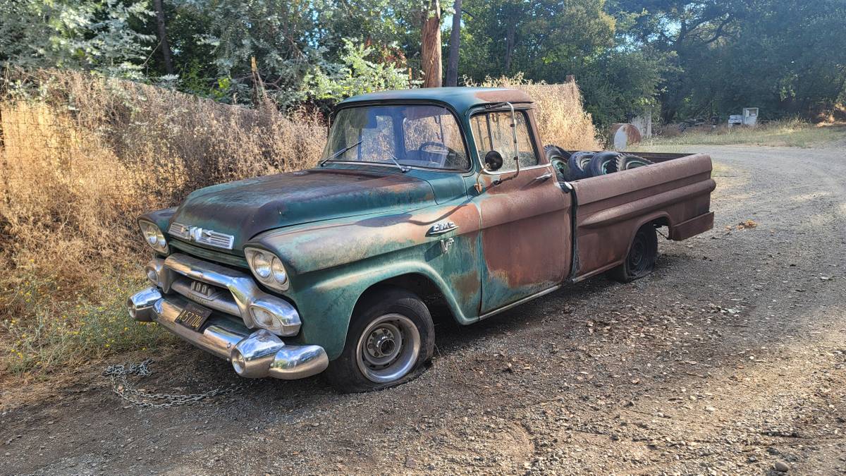 Gmc-100-fleetside-truck-1958-green-7