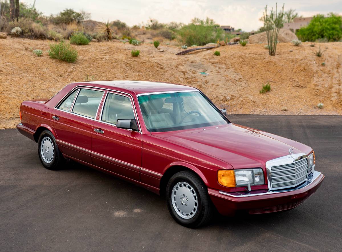 Mercedes-benz-420-sel-1990-red-1