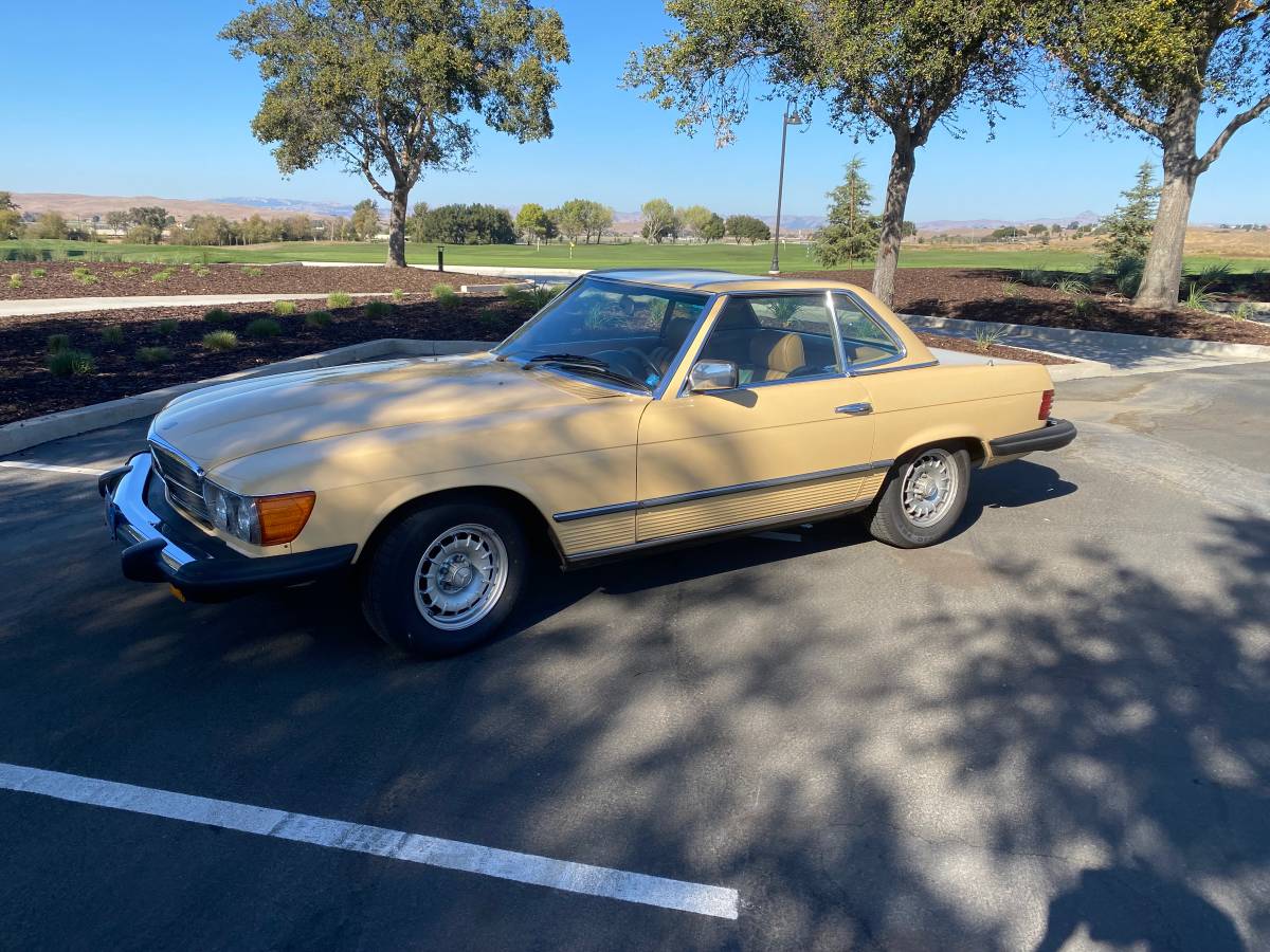 Mercedes-benz-450sl-1980-yellow-1
