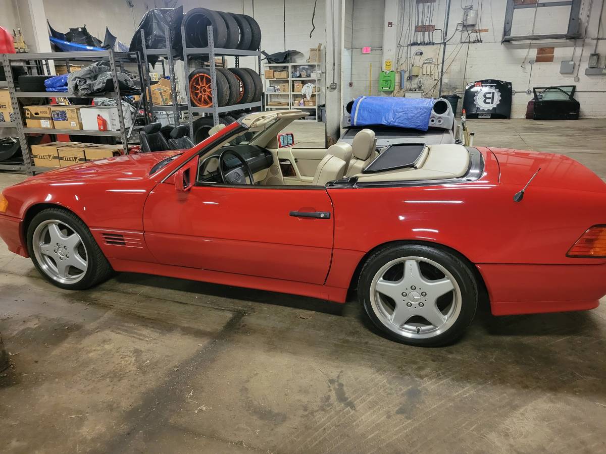 Mercedes-benz-500sl-convertible-1992-red-2