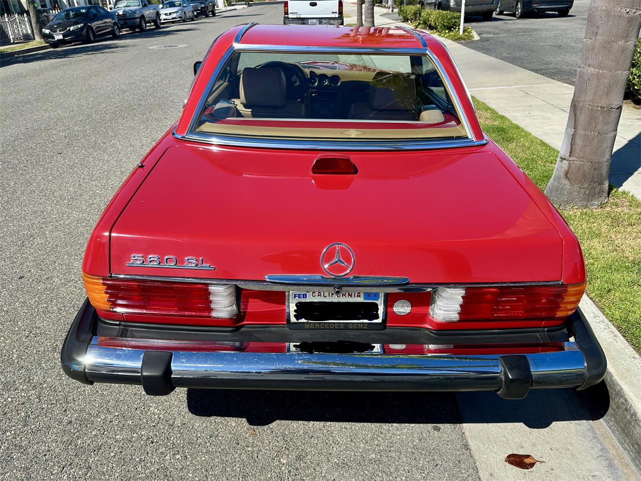 Mercedes-benz-560sl-1986-Red-tan-13