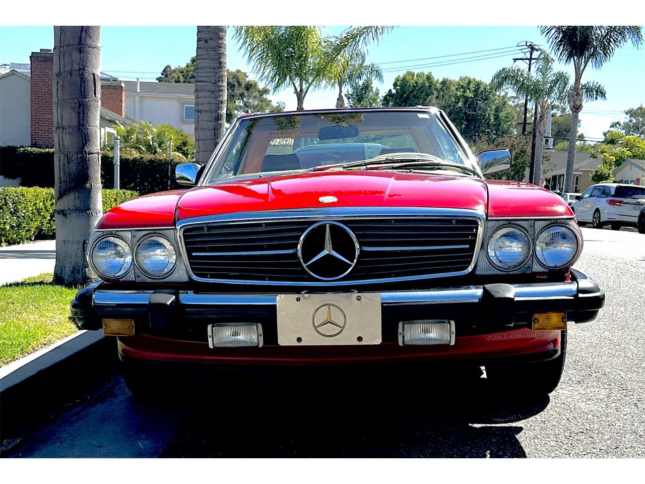 Mercedes-benz-560sl-1986-Red-tan-6