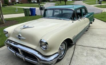 Oldsmobile-98-1956-Canyon-Greenwhite-green