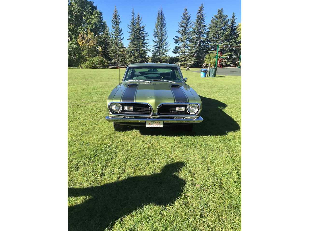 Plymouth-Barracuda-1969-Green-Green-1