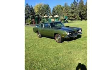 Plymouth-Barracuda-1969-Green-Green-2