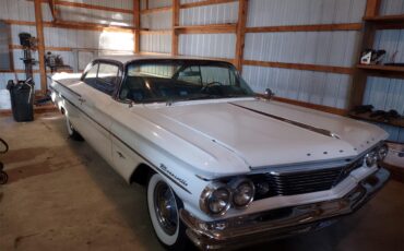Pontiac-Bonneville-1960-White-Blue