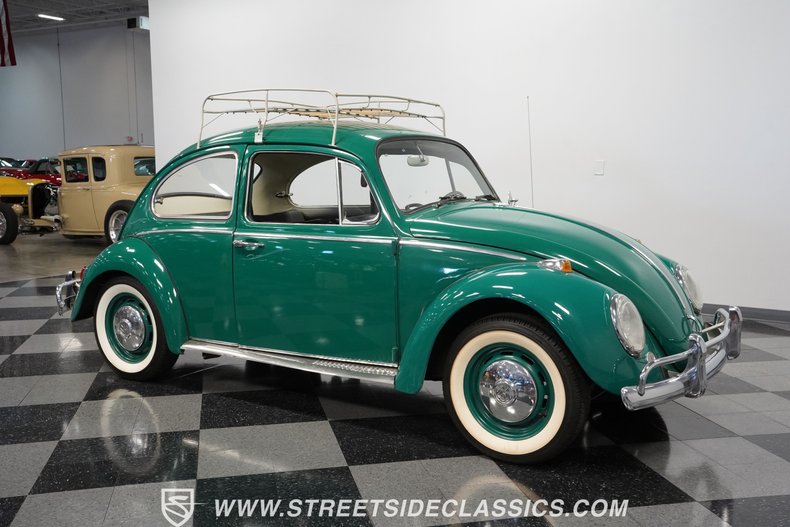 Volkswagen-Beetle-1966-Green-Black-20