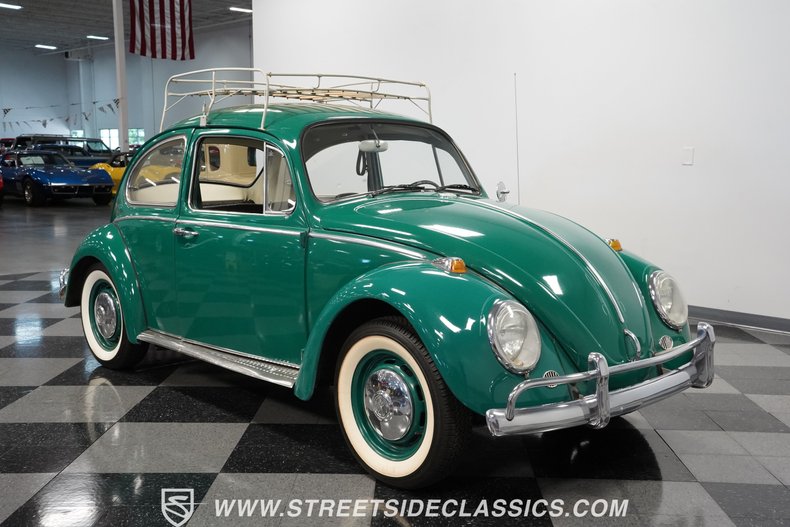 Volkswagen-Beetle-1966-Green-Black-21