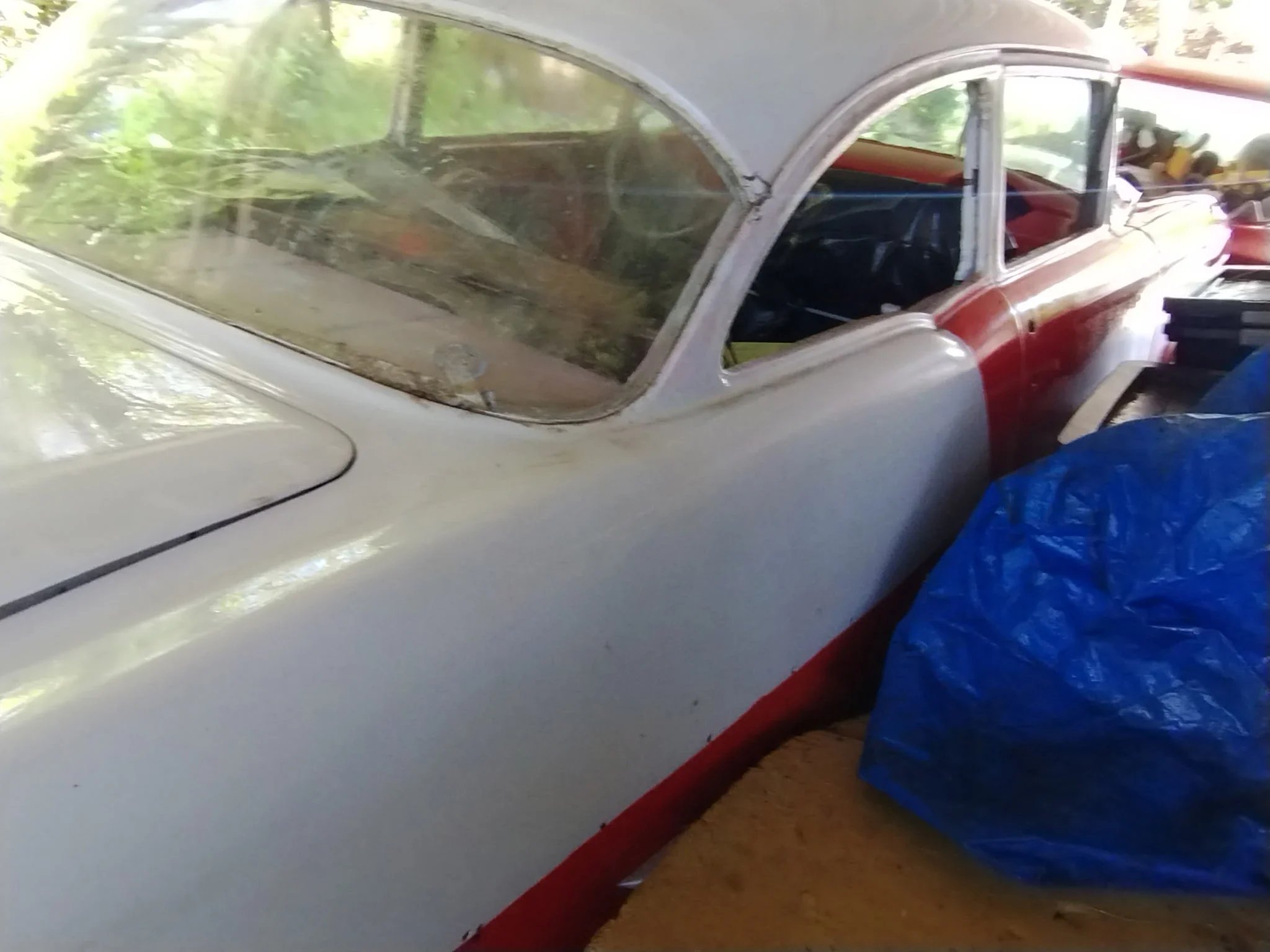 Chevrolet-Bel-air-1955-Red-Tan