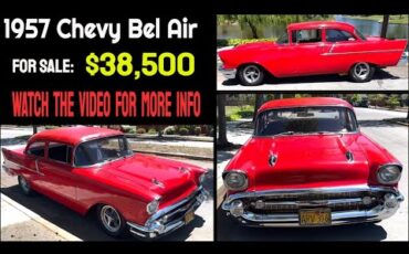 Chevrolet-Bel-air-1957-Fire-Red-Black-With-Red-Trim