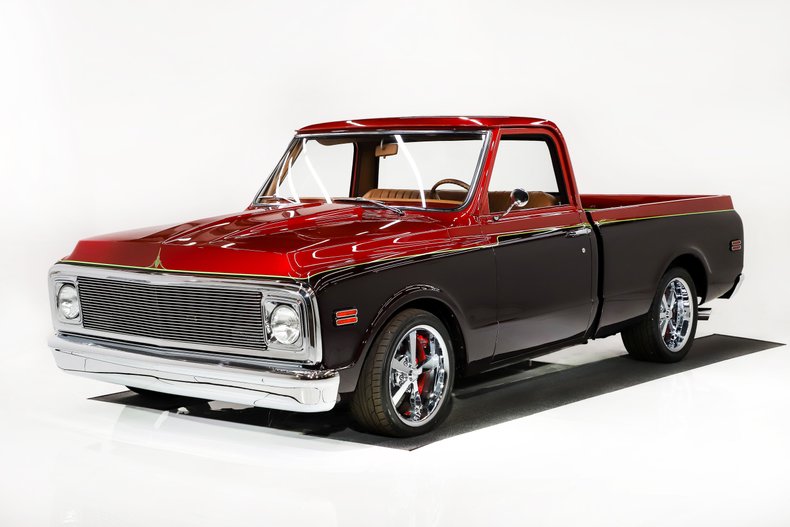 Chevrolet-C10-1971-Red-Metallic-Tan-23