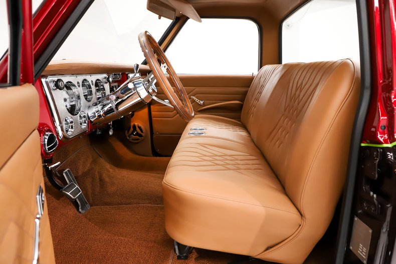 Chevrolet-C10-1971-Red-Metallic-Tan-31
