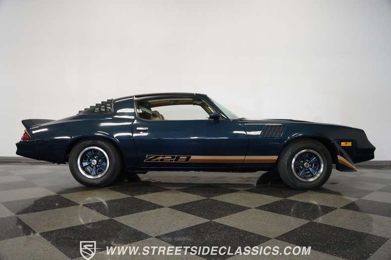 Chevrolet-Camaro-1979-Dark-Blue-Metallic-Tan-2