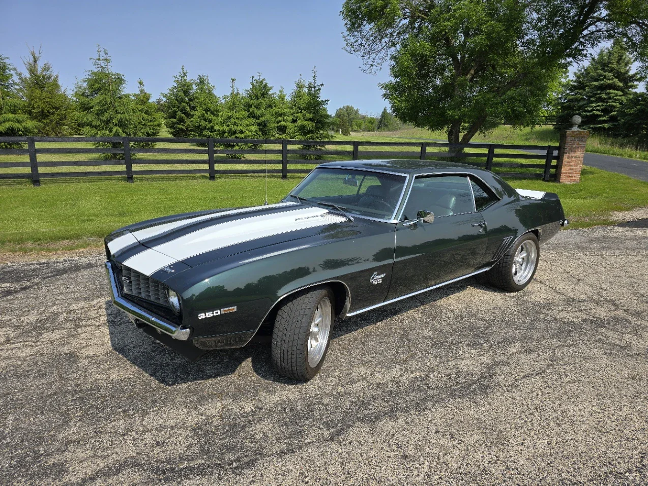 Chevrolet-Camaro-ss-coupe-1969-Green-Green