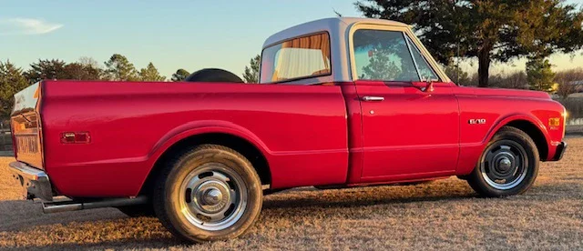 Chevrolet-Ck-truck-2wd-regular-cab-1500-1970-Burgundy-Tan-12