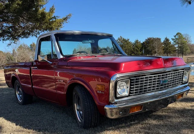 Chevrolet-Ck-truck-2wd-regular-cab-1500-1970-Burgundy-Tan-7