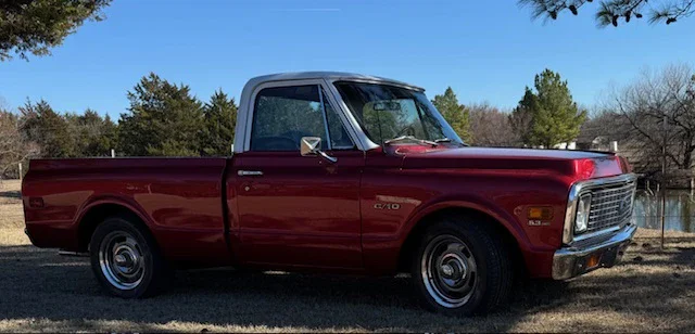 Chevrolet-Ck-truck-2wd-regular-cab-1500-1970-Burgundy-Tan-9