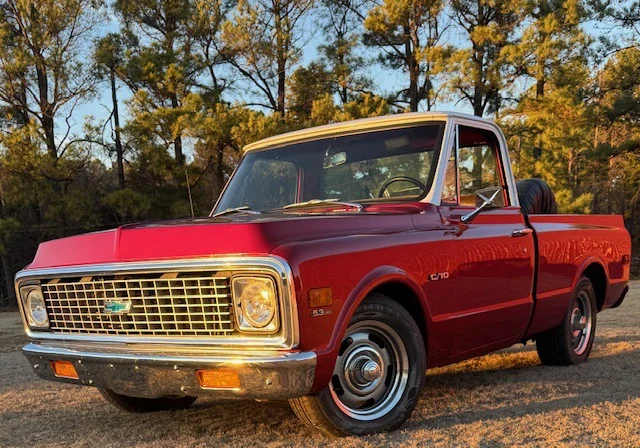 Chevrolet-Ck-truck-2wd-regular-cab-1500-1970-Burgundy-Tan